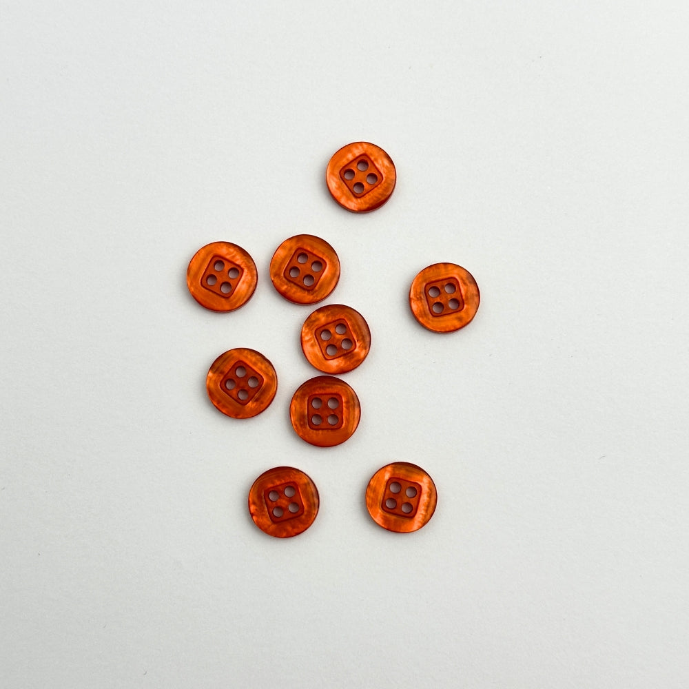 Button - Shine/Terracotta - 12 mm