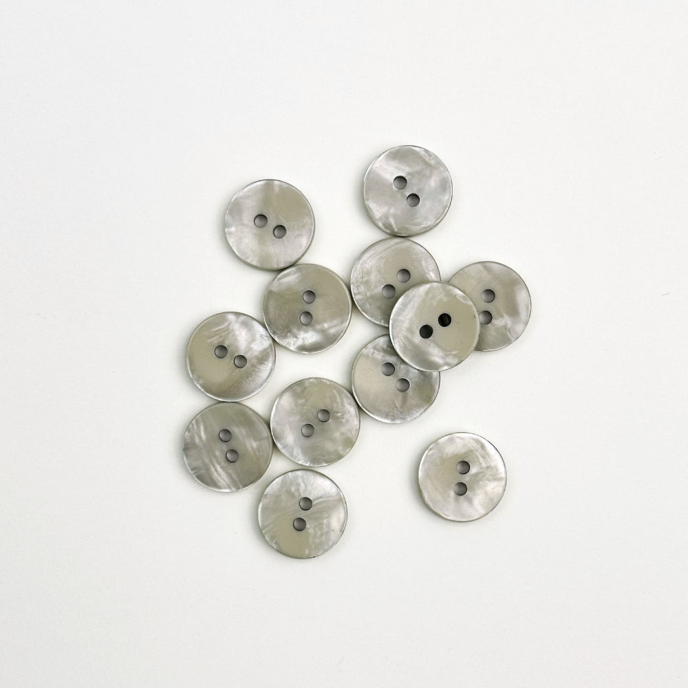 Button - Mother of pearl Look - Cement - 15 mm