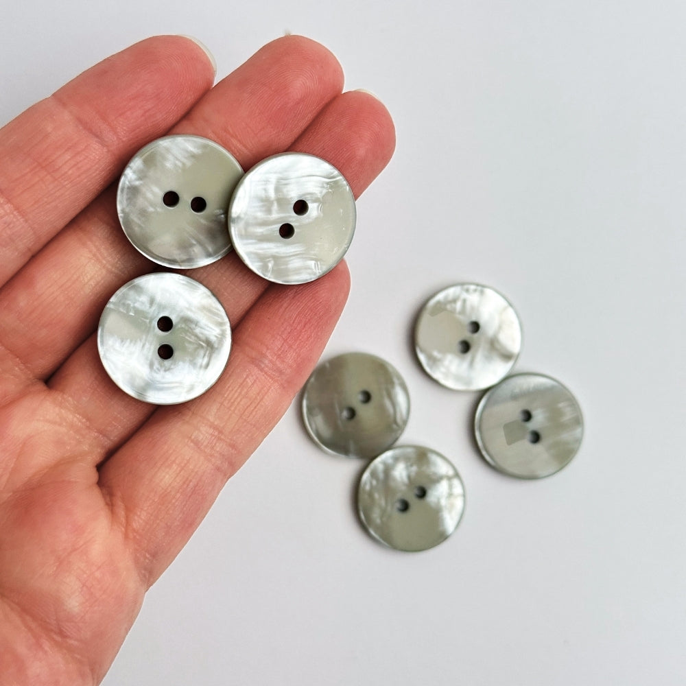 Button - Mother of pearl Look - Cement - 21 mm