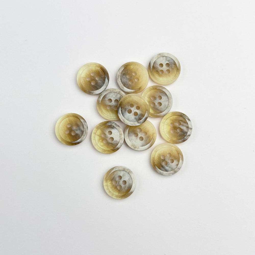 Button - Heathered Natural - 15 mm