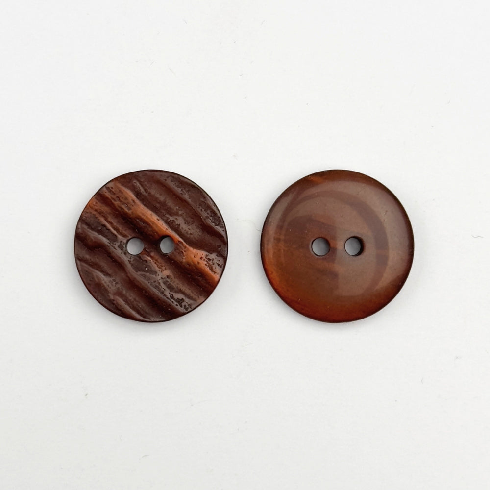 Button - Brown - Structure - 20 mm