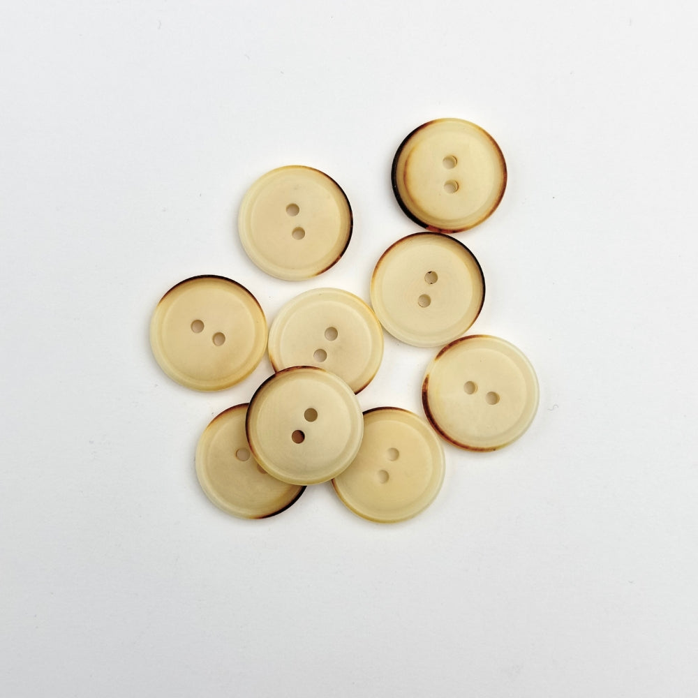 Button - 2-hole - Bone - 20 mm