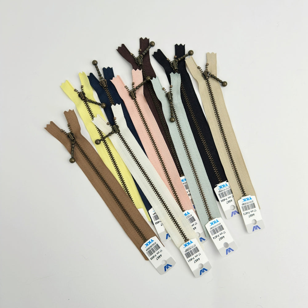 Zippers - Brass - 14 cm (4 mm)