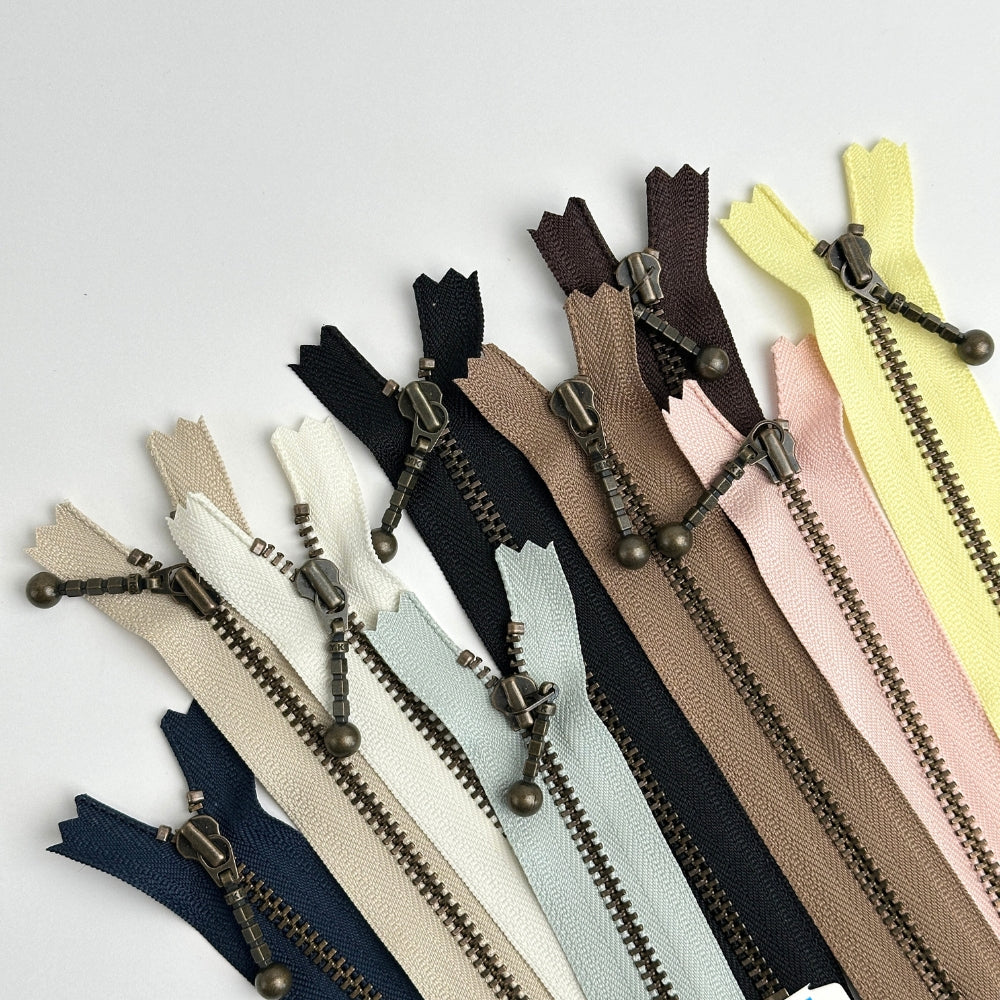 Zippers - Brass - 14 cm (4 mm)