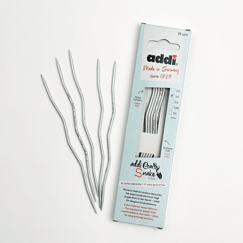 Addi Crasy Snake Lace - Double pointed needles - 15 cm