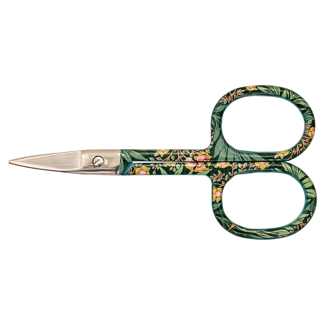 Broderisaks grøn med motiv - 9 cm