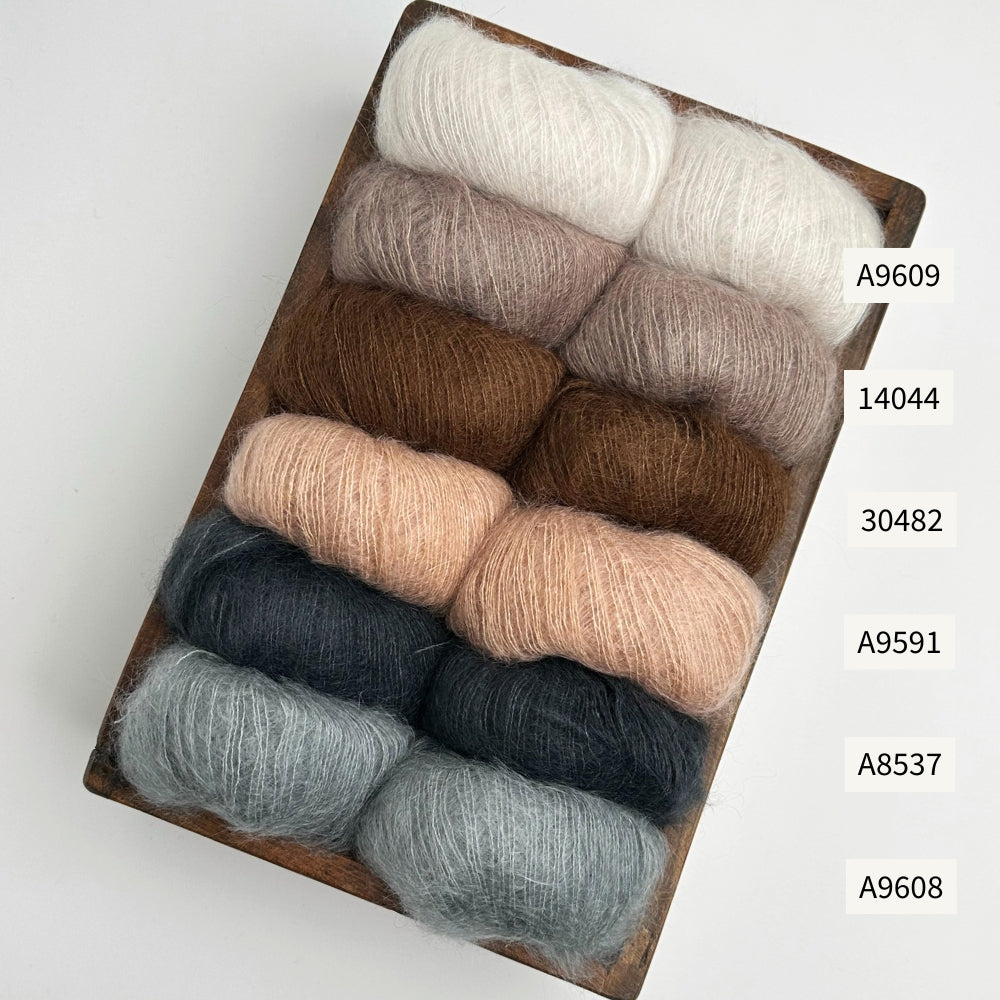 Strikkekit - Sorbet Cardigan 'Mini' fra Mille Fryd - Silk Mohair