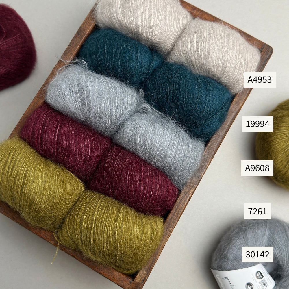 Strikkekit - Sorbet Bluse (Kort) fra Mille Fryd - Silk Mohair