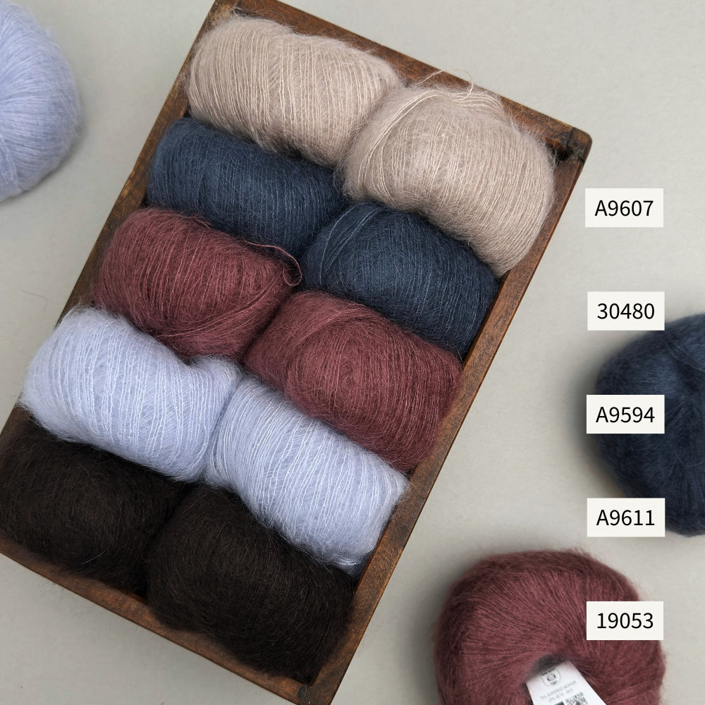 Strikkekit - Sorbet Bluse (Kort) fra Mille Fryd - Silk Mohair