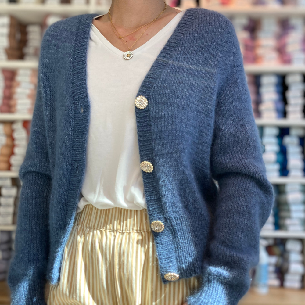 Garnkit - April Cardigan af PetiteKnit (Perlata d'Australia + Silk Mohair)