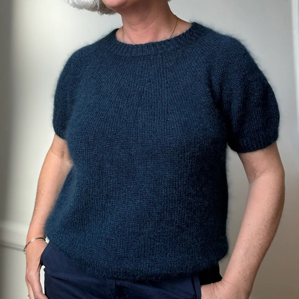 Garnkit - Cadiz Tee af Lenes Knitwear (Baby Alpaca + Silk Mohair)
