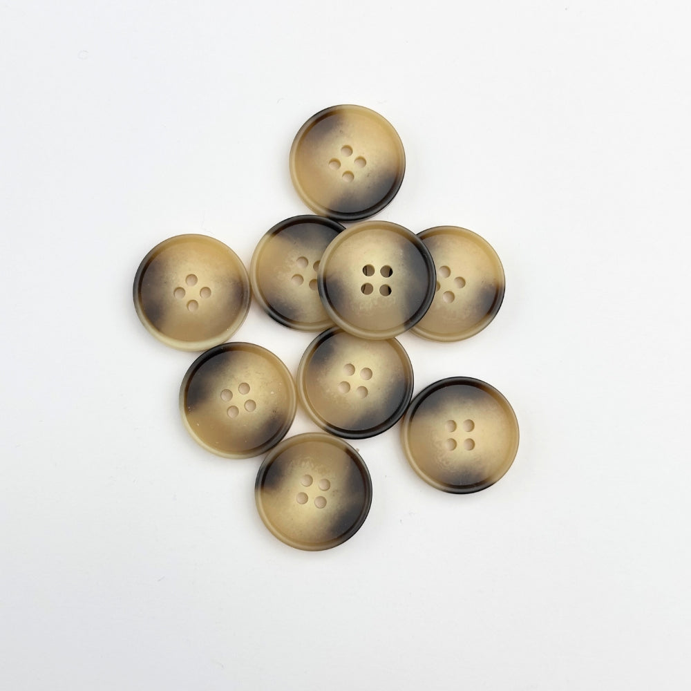 Button - 4 holes - Camel - Brown - 20 mm