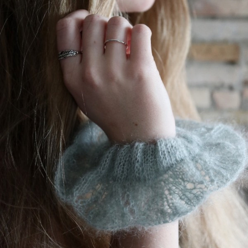 Flower Mohair Scrunchie - Knitamore
