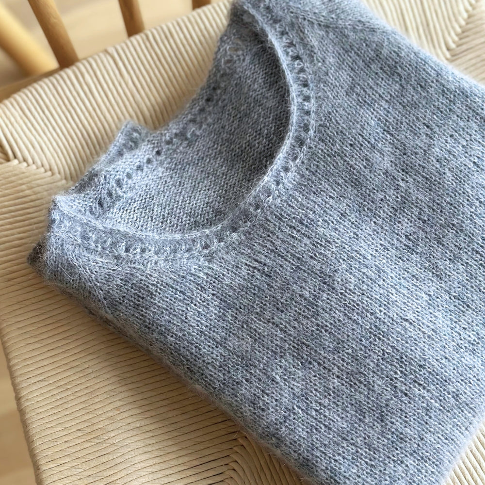 Strikkekit - Johanne Bluse O-Neck - Mette Sandgaard Kühl (Baby Alpaca + Silk Mohair)