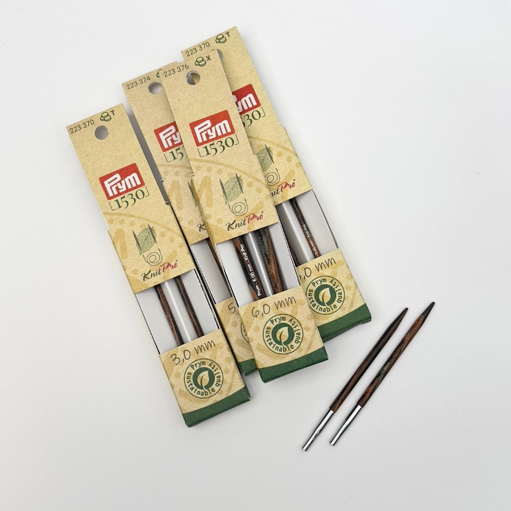 KnitPro Prym Natural - Interchangeable circular needles - 12 cm (long)