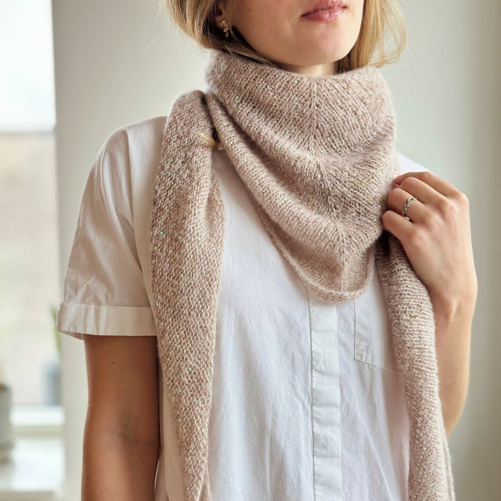 Strikkekit - Paillettes Scarf (Kimsa + Eclaire)