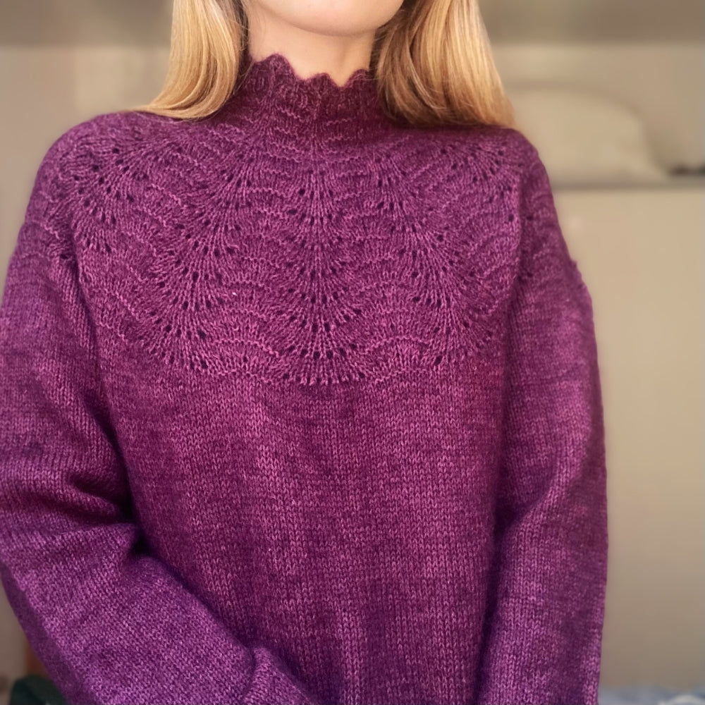 Garnkit - Peacock af Le Knit (Perlata d'Australia + Silk Mohair)