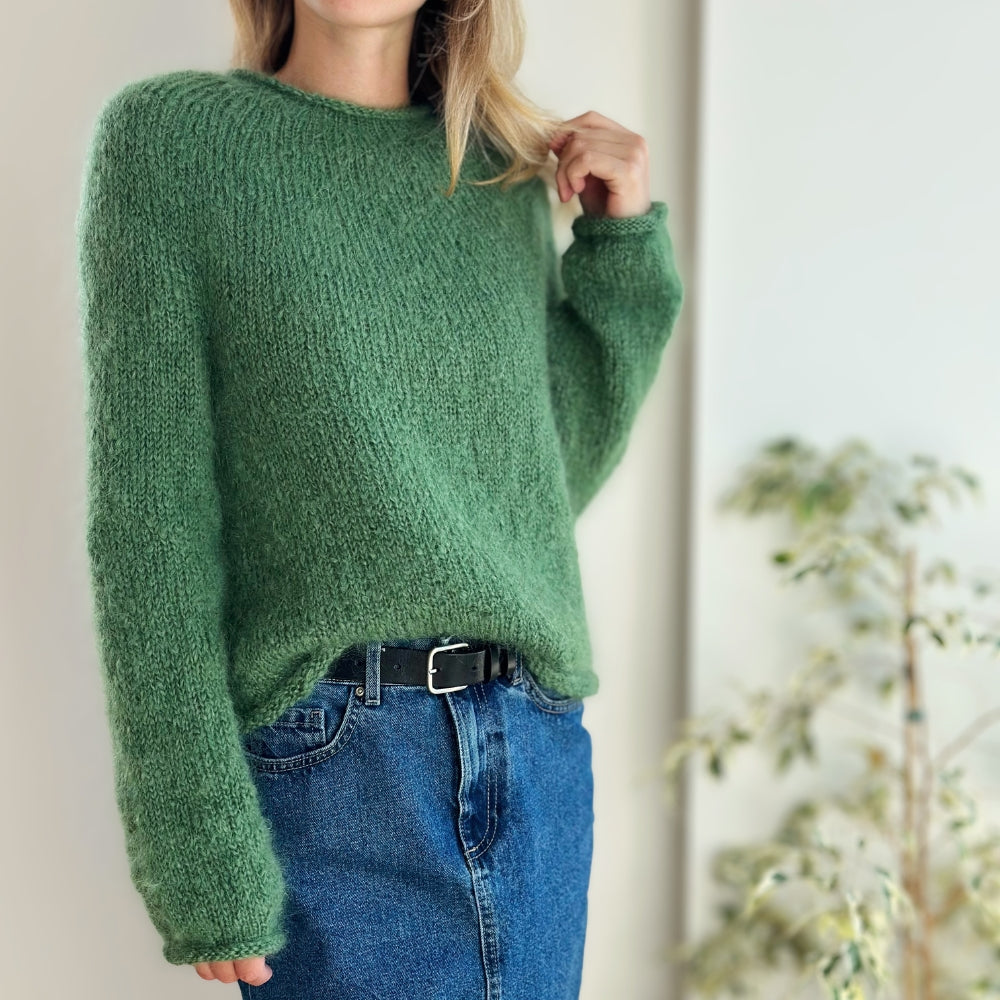 Garnkit - Plain Yoke Sweater af Le Knit (Wool Mohair)