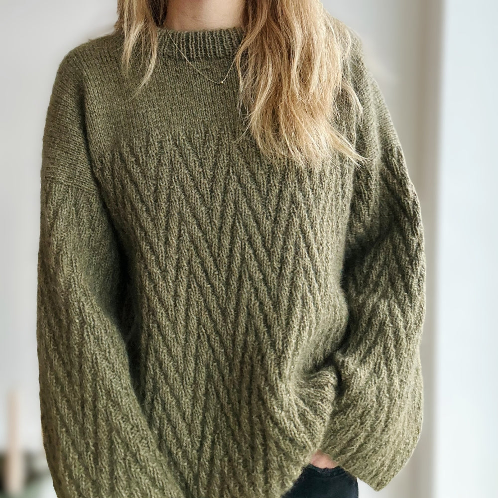 Garnkit - Woodlark Sweater af Le Knit (Reloved Merino + Silk Mohair)