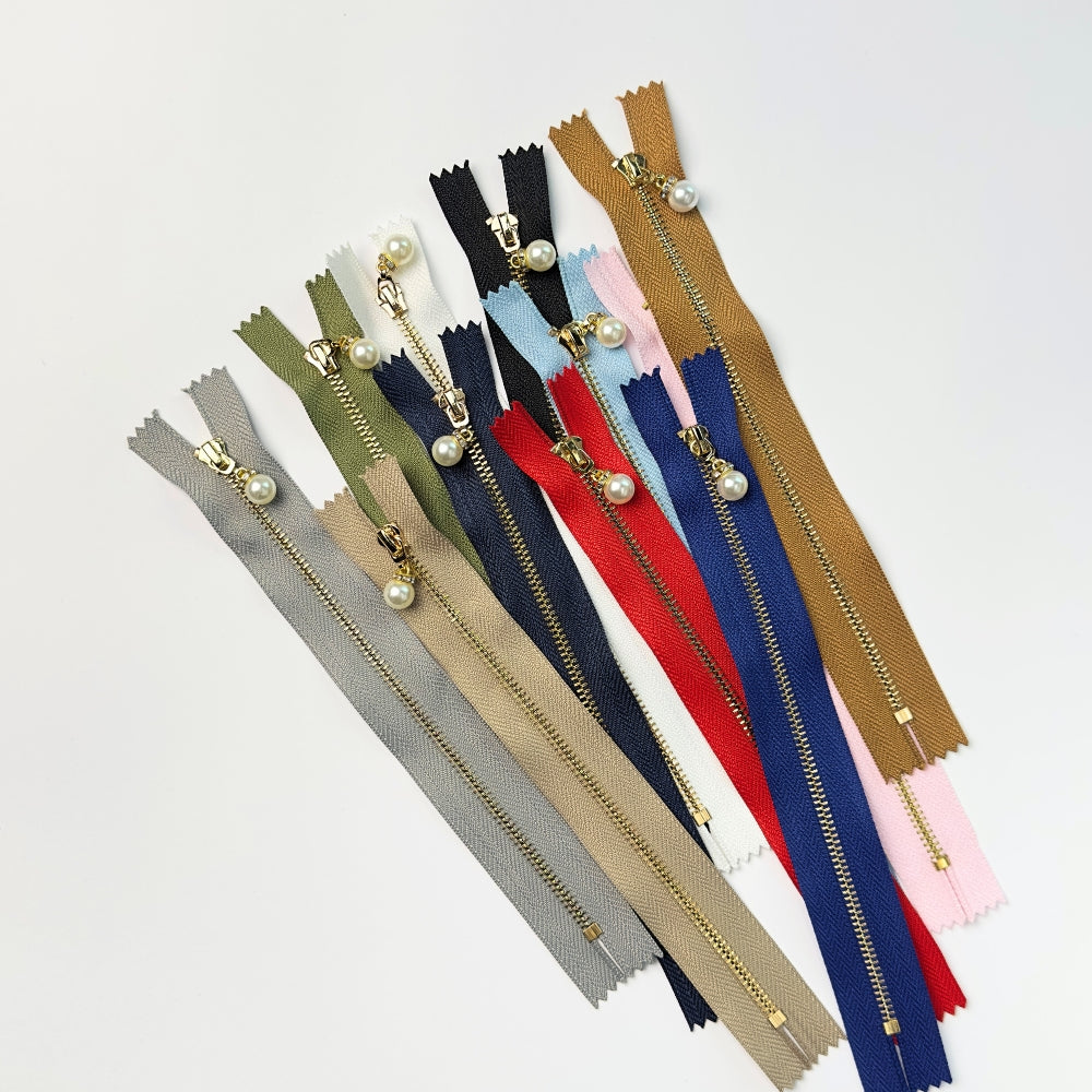 Zippers - 15 cm - Pearl Drop
