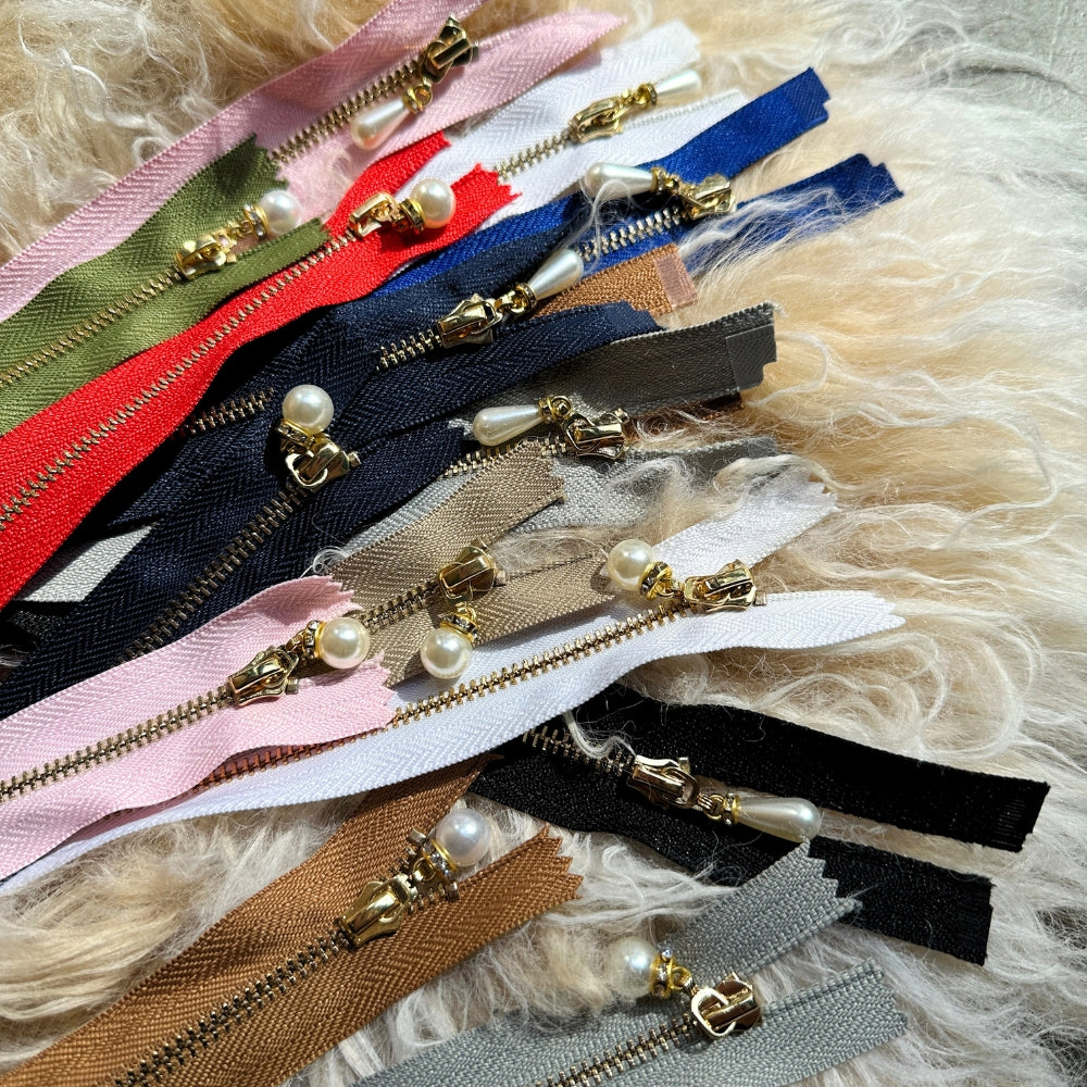 Zippers - 15 cm - Pearl Drop