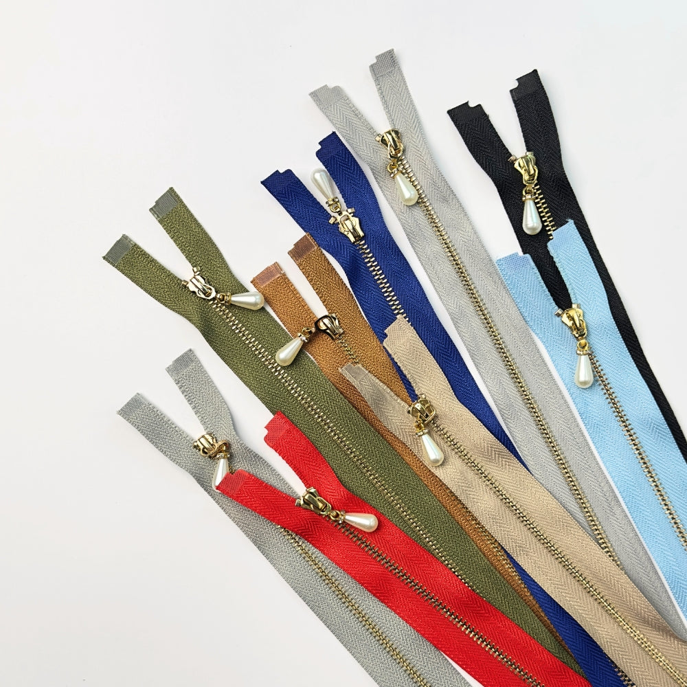 Zippers - 40 cm - Pearl Drop