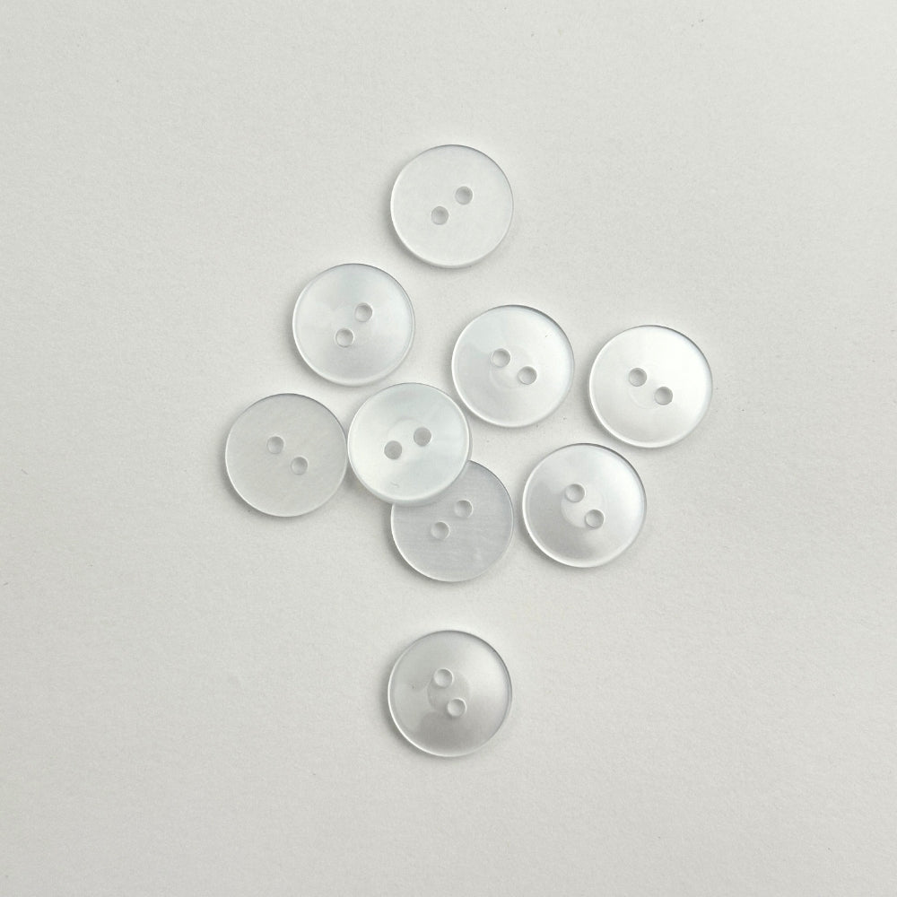 Button - Clear plastic - 15mm