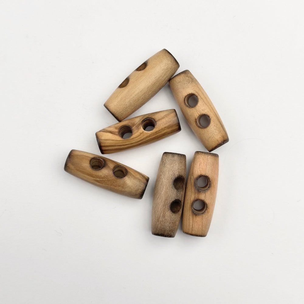 Duffelcoat Button - Burnt Wood - 30 mm