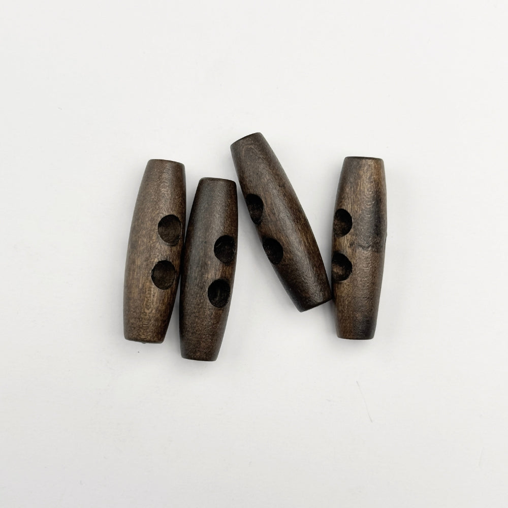 Duffelcoat Button - Dark Wood - 40 mm