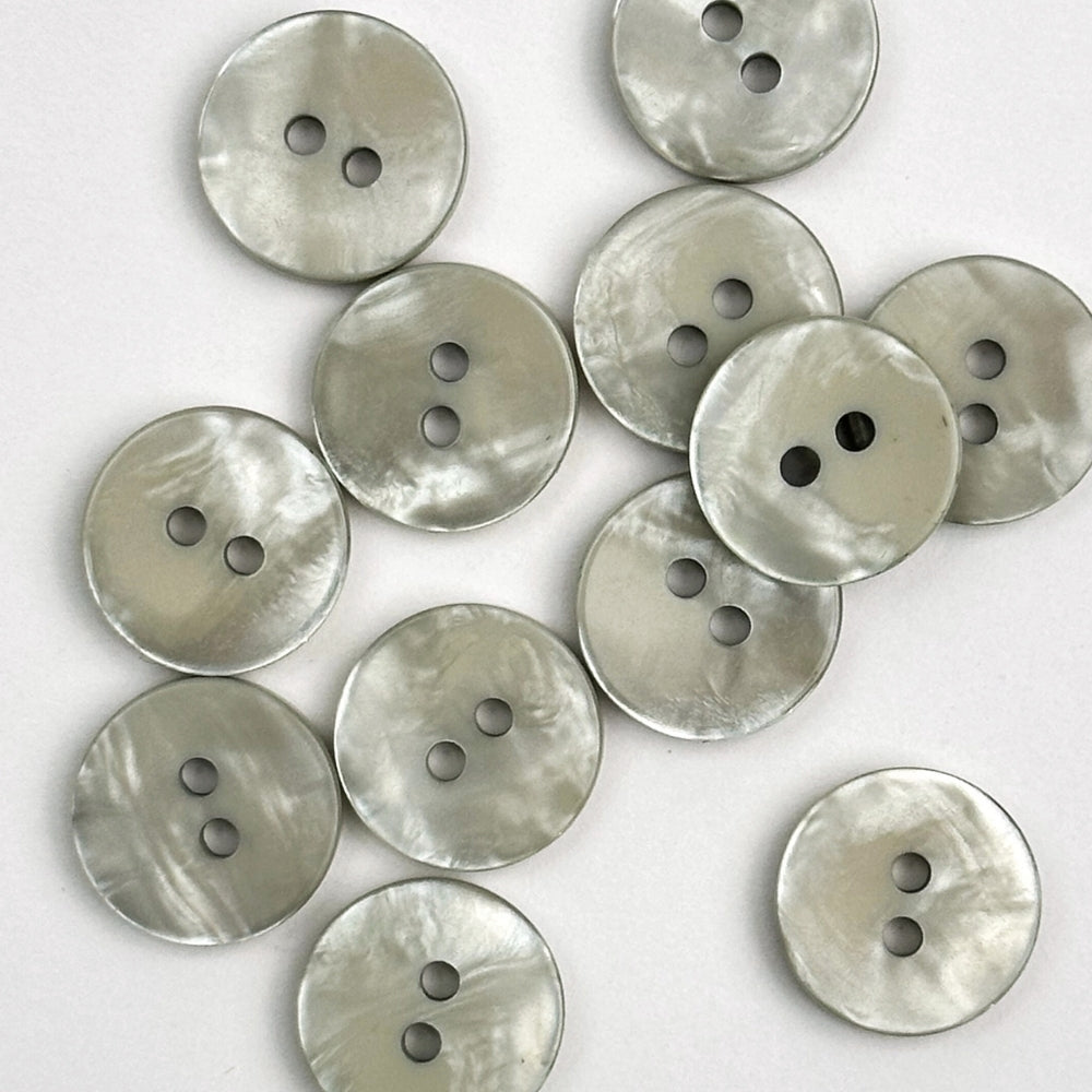 Button - Mother of pearl Look - Cement - 15 mm