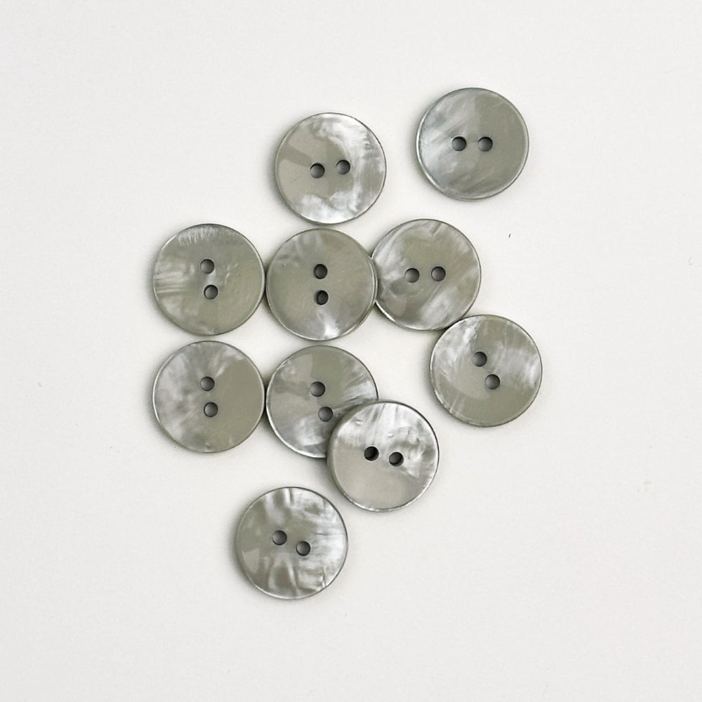 Button - Mother of pearl Look - Cement - 18 mm