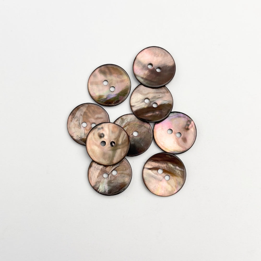 Button - Real Mother of Pearl - Pink Plum - 20 mm