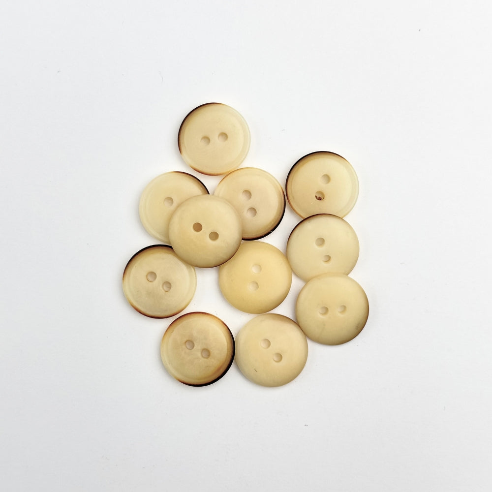 Button - 2-hole - Bone - 18 mm