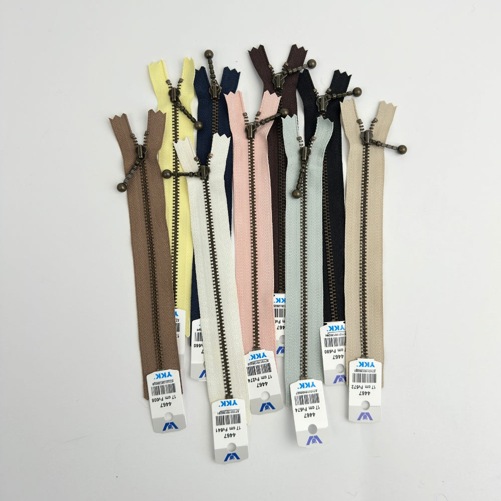 Zippers - Brass - 17 cm (4 mm)