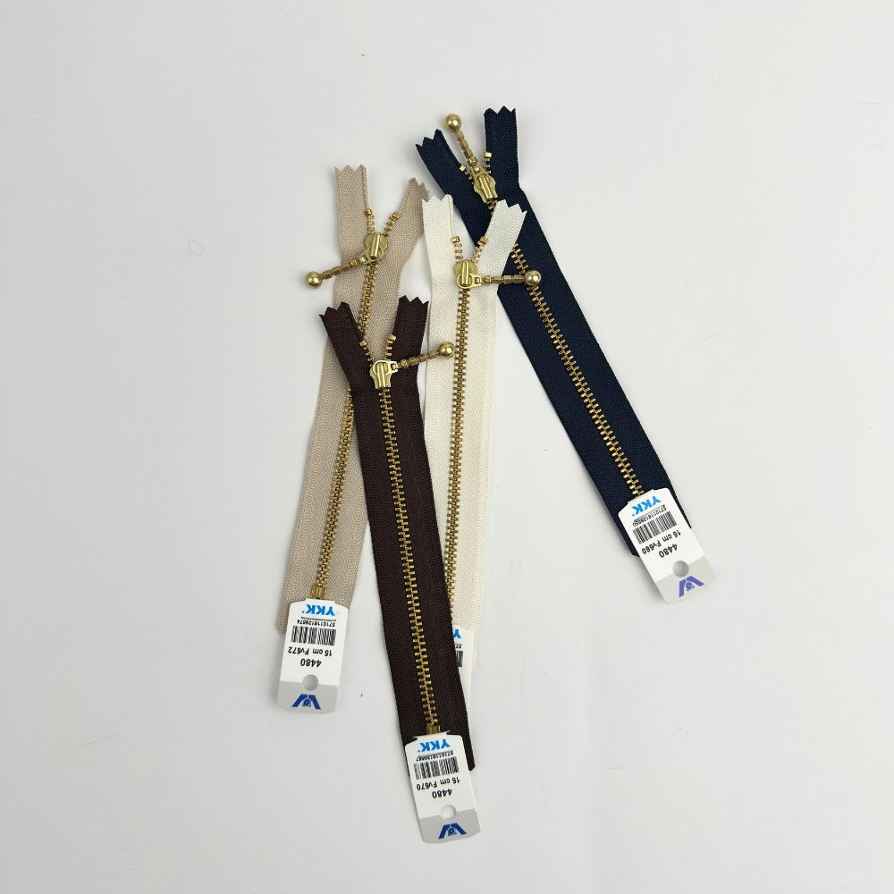 Zippers - Gold - 15 cm (4 mm)