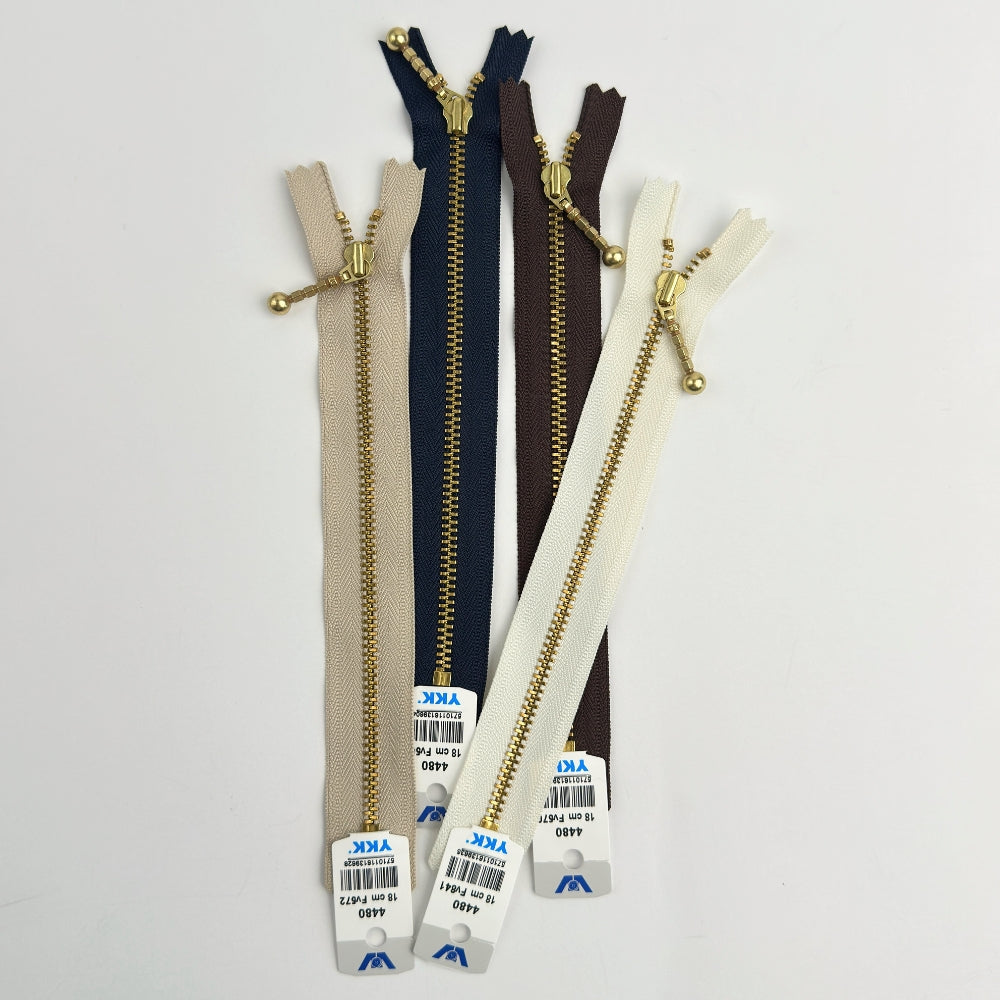 Zippers - Gold - 18 cm (4 mm)