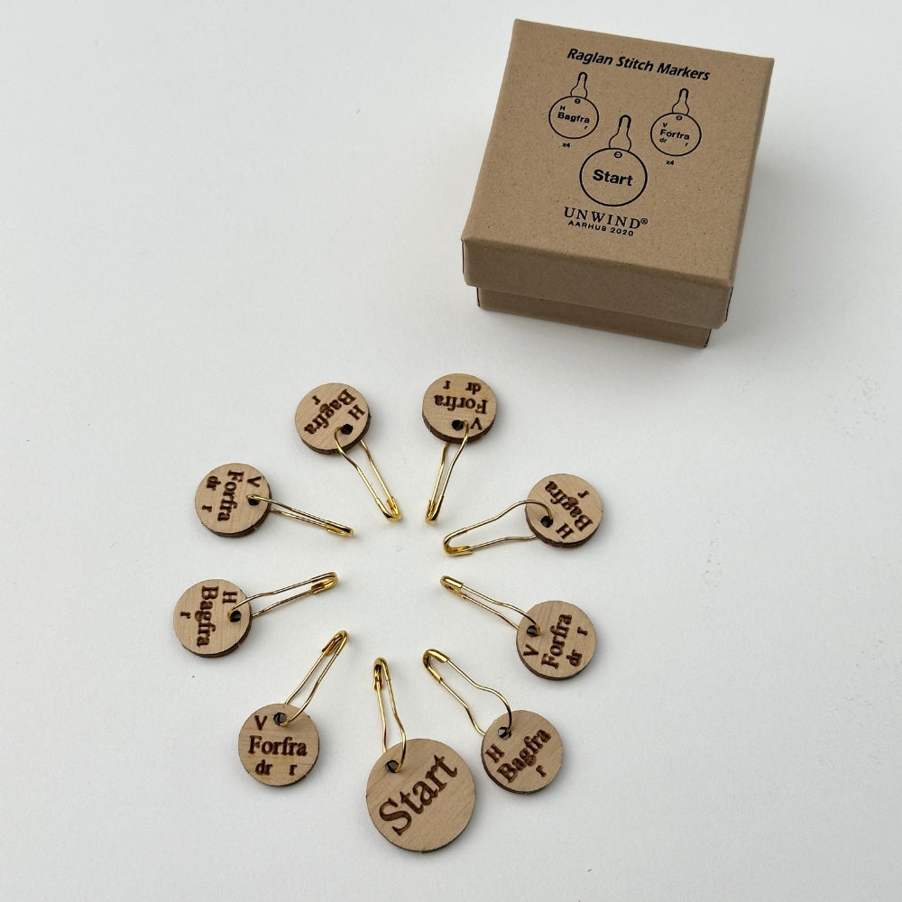 Stitch markers for raglan removal - 9 pcs.