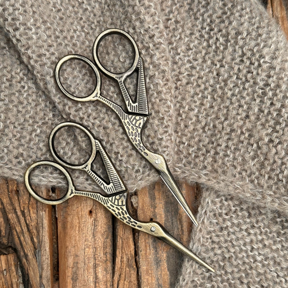 Stork scissors - 11 cm - Brass