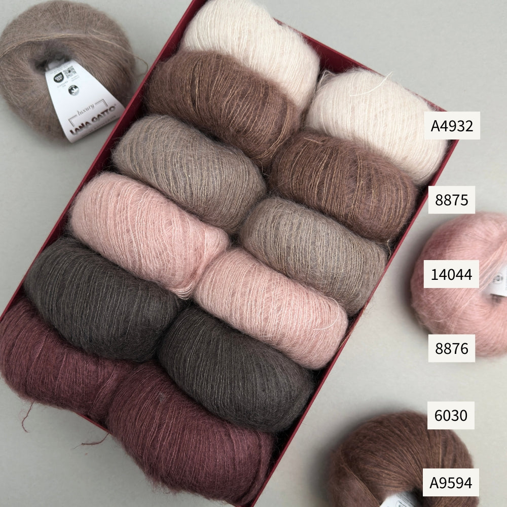 Strikkekit - Sorbet Cardigan 'Mini' fra Mille Fryd - Silk Mohair