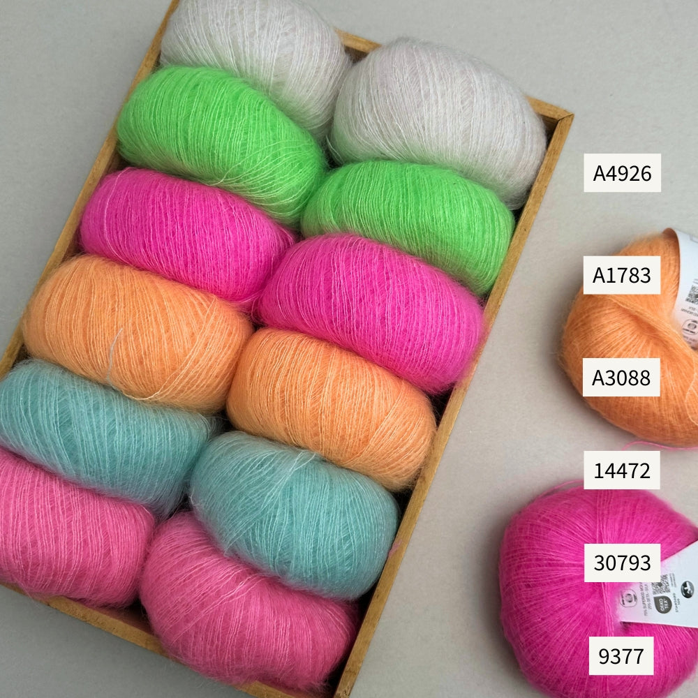 Strikkekit - Sorbet Cardigan 'Mini' fra Mille Fryd - Silk Mohair