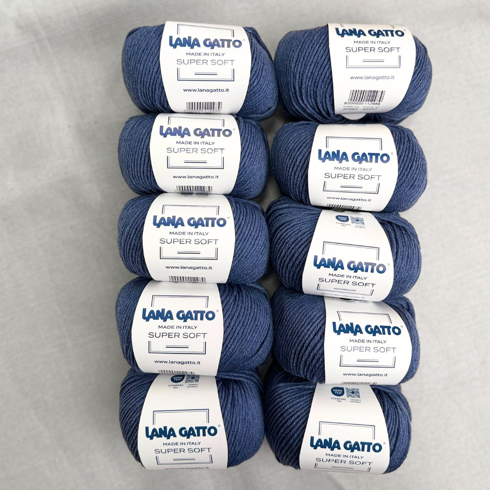 Super Soft - 100% Extrafine Merino - Blu Melange - 20583