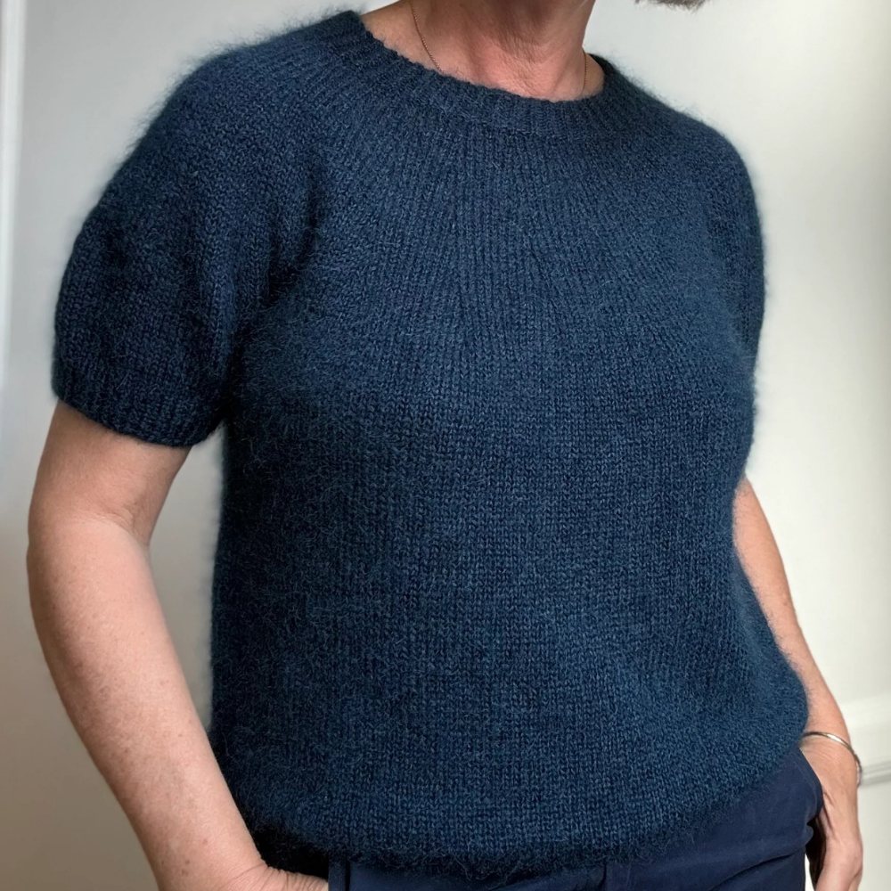 Garnkit - Cadiz Tee af Lenes Knitwear (Baby Alpaca + Silk Mohair)