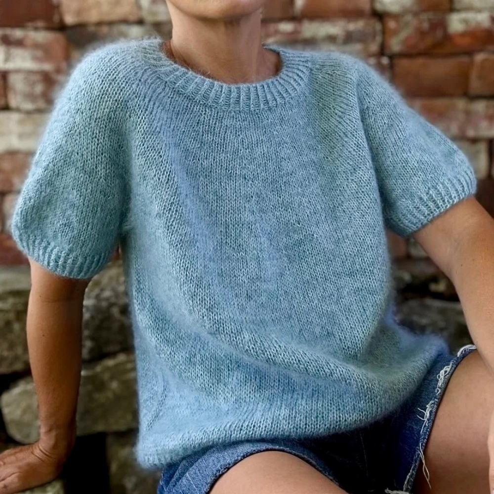 Garnkit - Cadiz Tee af Lenes Knitwear (Perlata d'Australia + Silk Mohair)