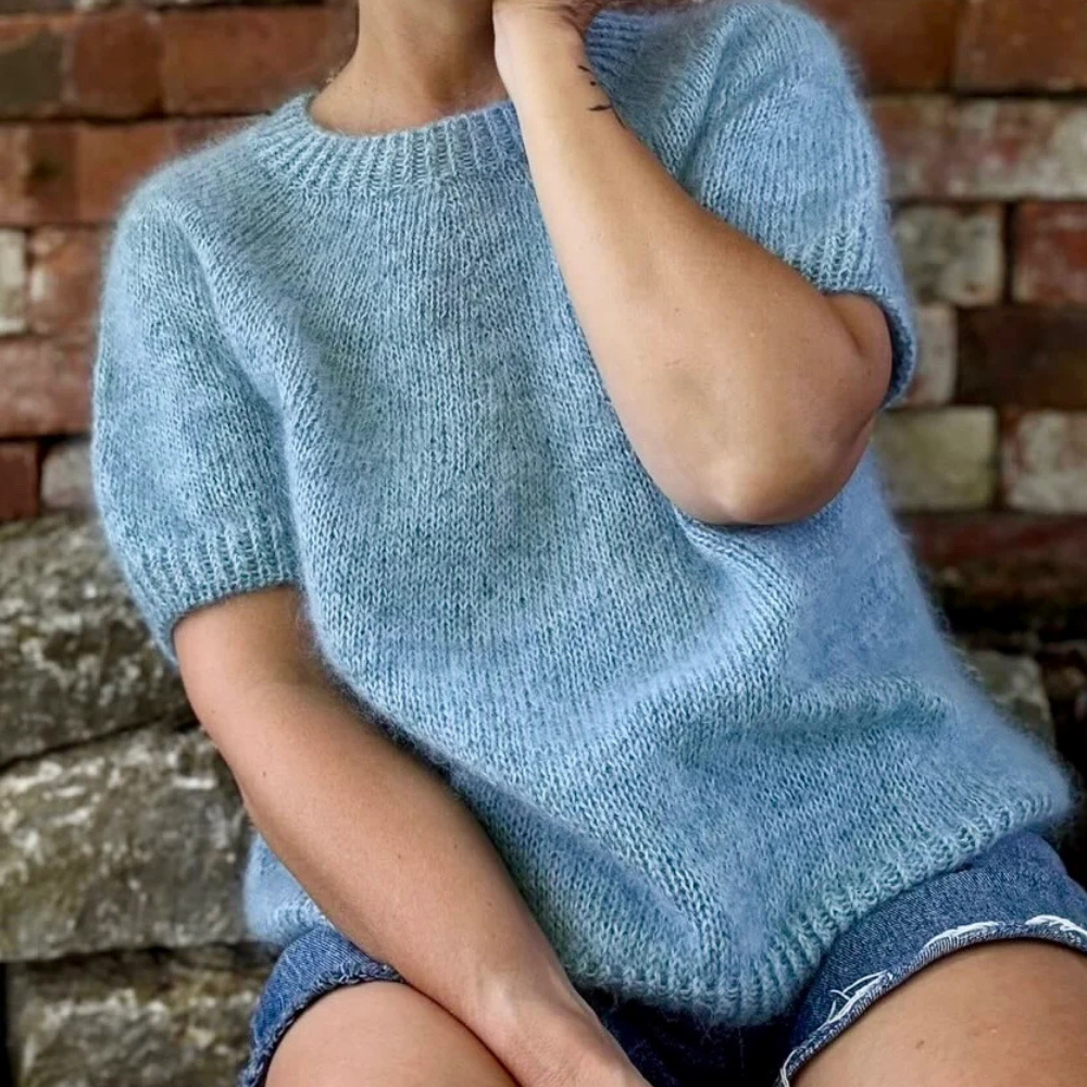 Garnkit - Cadiz Tee af Lenes Knitwear (Perlata d'Australia + Silk Mohair)