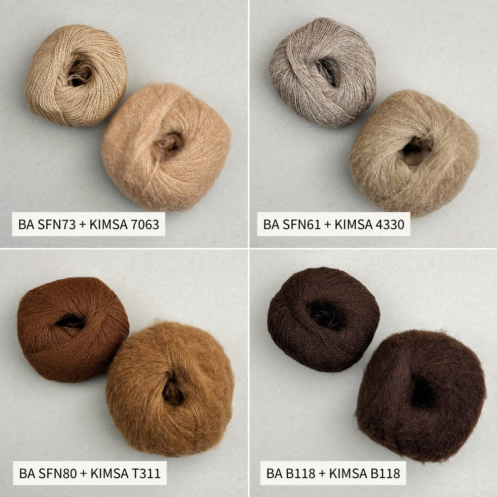Strikkekit - Smuksak Scarf (Baby Alpaca + Kimsa)