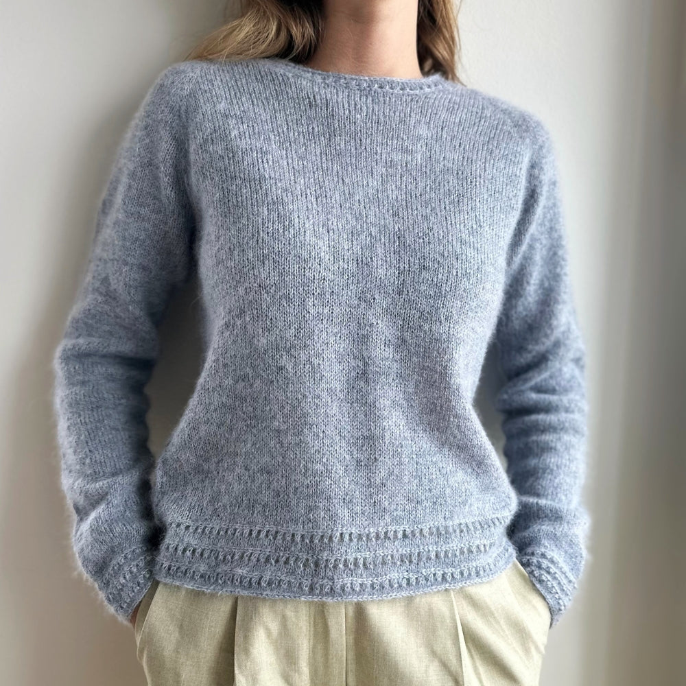 Knitting kit - Johanne Blouse O-Neck - Mette Sandgaard Kühl (Baby Alpaca + Silk Mohair)