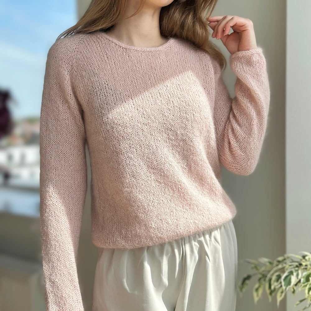 Garnkit - Kumulus Bluse O-Neck af PetiteKnit (Baby Alpaca + Silk Mohair LUX)