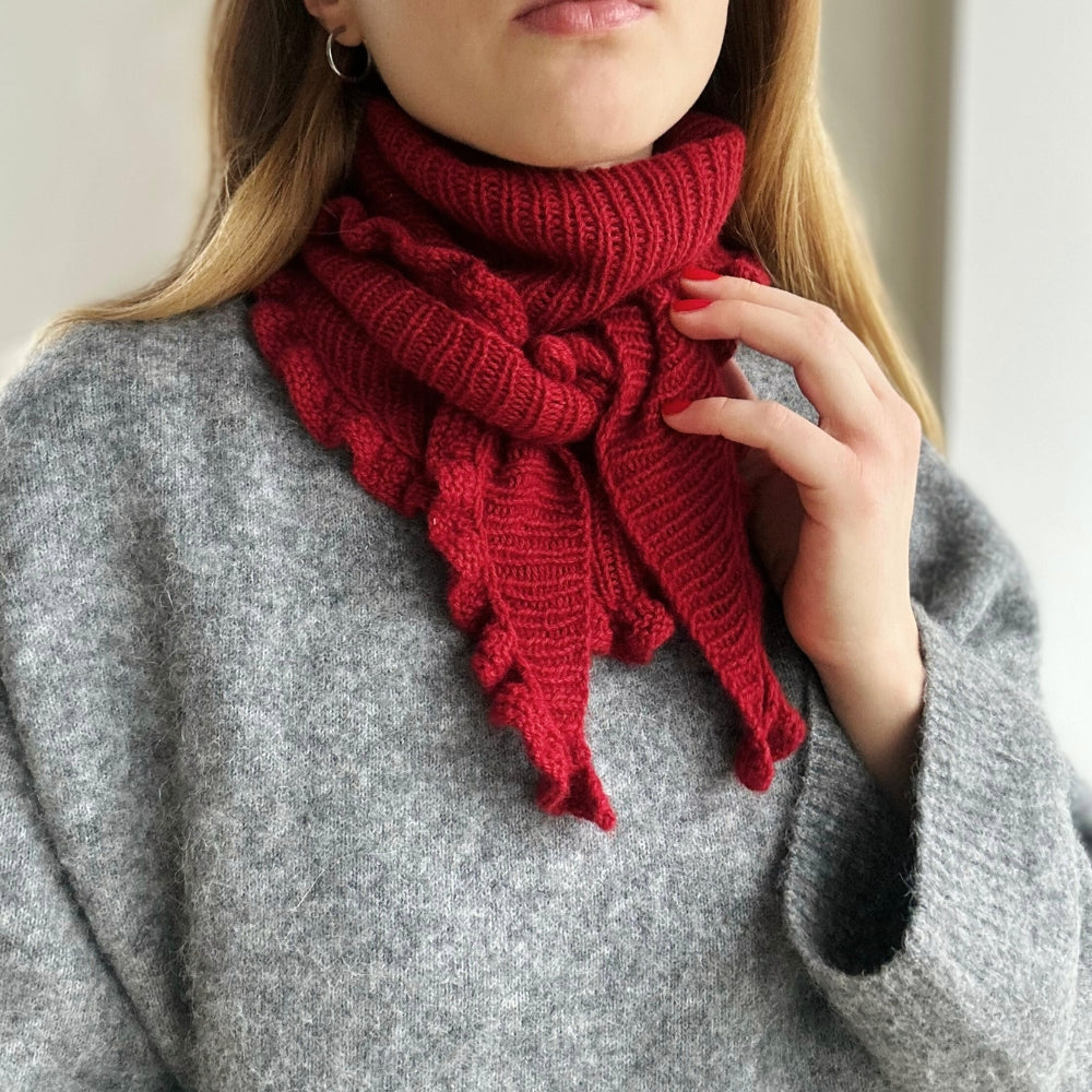 Strikkekit - Lulu Scarf af Mette Sandgaard Kühl (Eco Soft Cashmere)