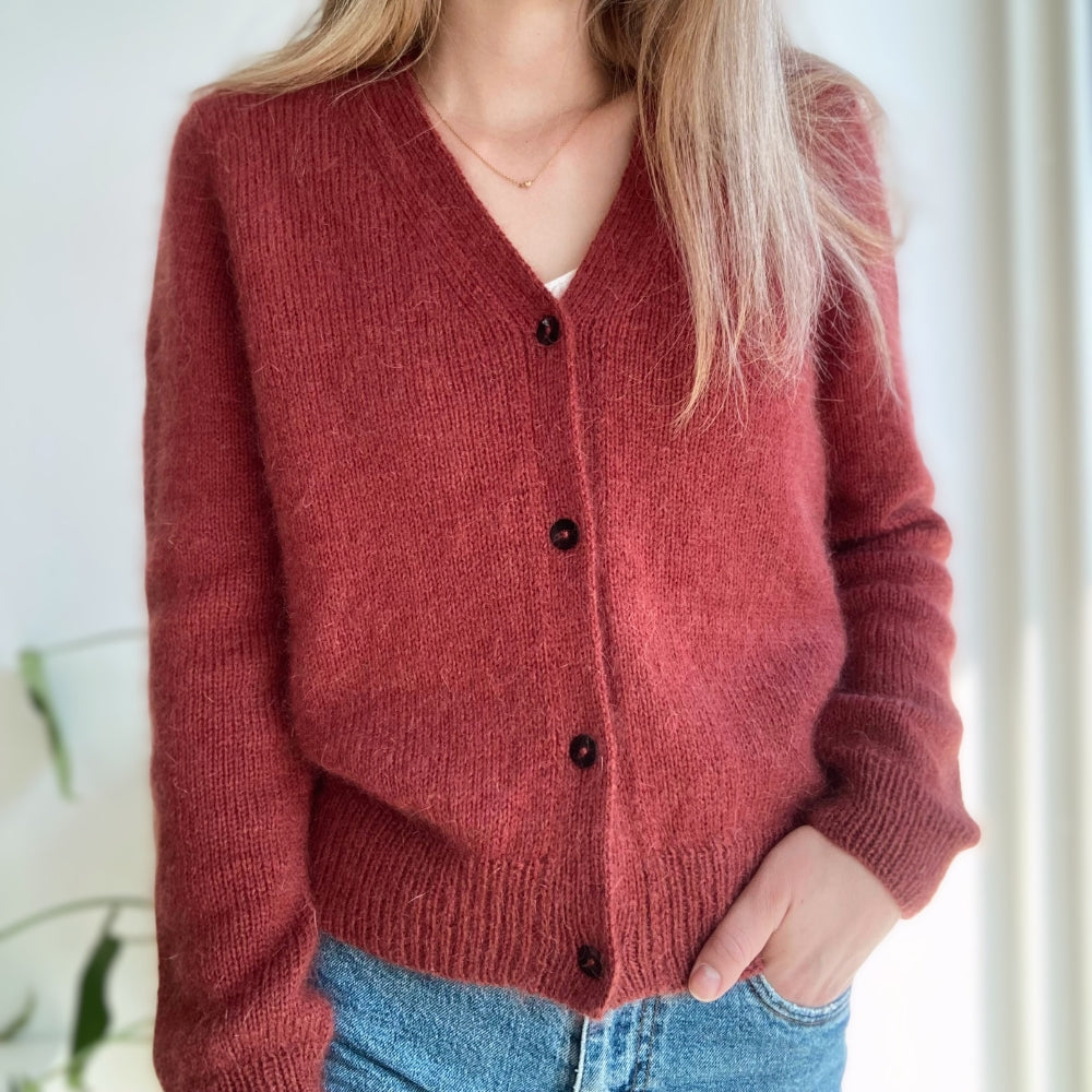 Garnkit - Mouliné Cardigan af Le Knit (Perlata d'Australia + Silk Mohair)