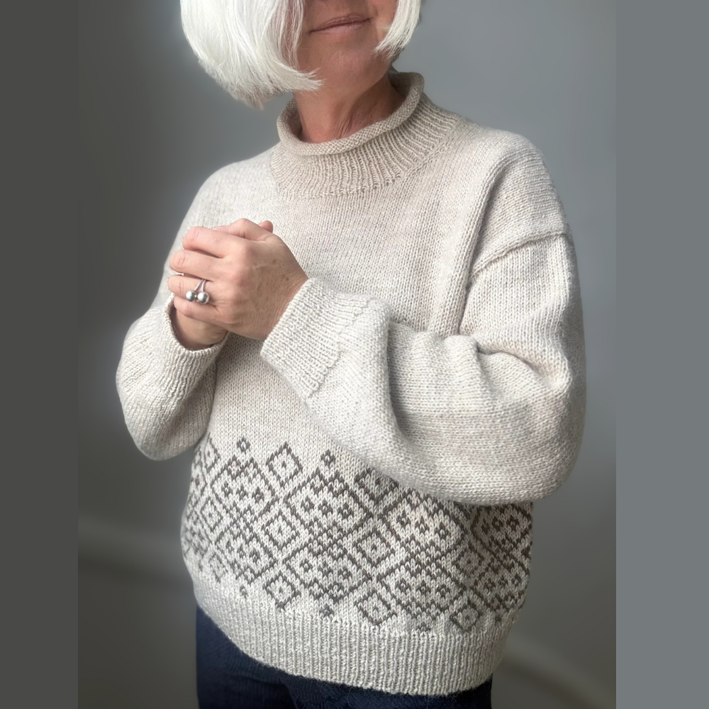 Garnkit - Northern Sweater af Lenes Knitwear (Shetland Wool + Silk Mohair)